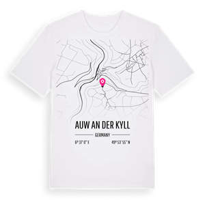 Auw an der Kyll karta t-shirt – ekologisk bomull t-shirt från Pinshirt