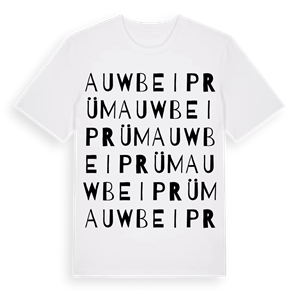 Auw bei Prüm ordlek t-shirt – ekologisk bomull t-shirt från Pinshirt