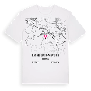 Bad Neuenahr-Ahrweiler karta t-shirt – ekologisk bomull t-shirt från Pinshirt