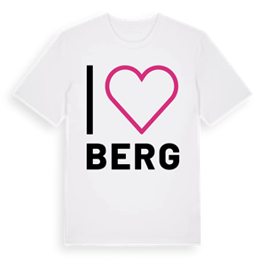 Jag älskar Berg t-shirt stort tryck – ekologisk bomull t-shirt från Pinshirt