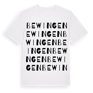 Bewingen ordlek t-shirt – ekologisk bomull t-shirt från Pinshirt