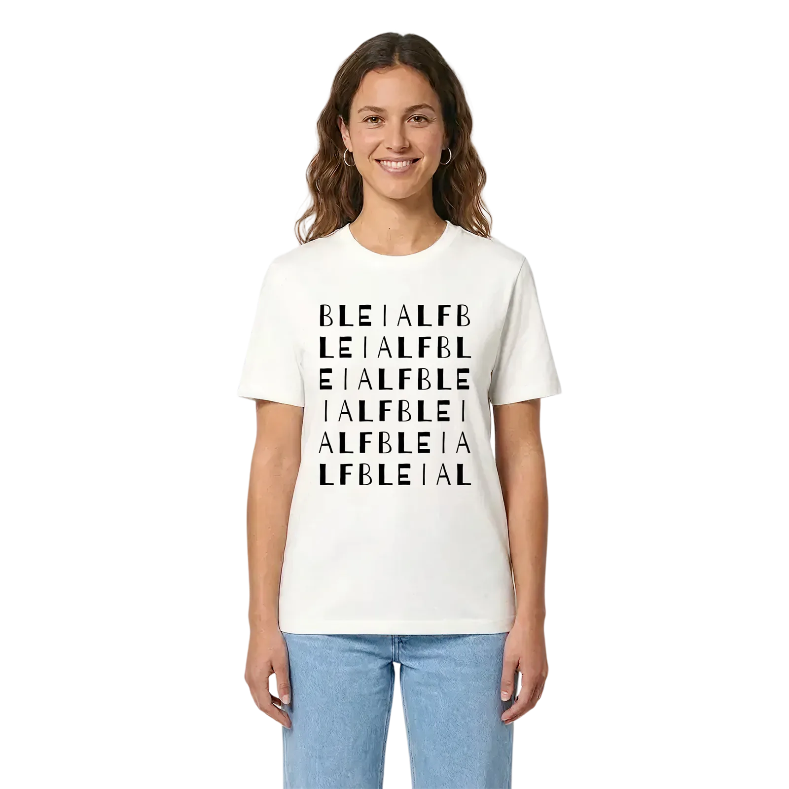 Bleialf ordlek t-shirt – White, i miljö