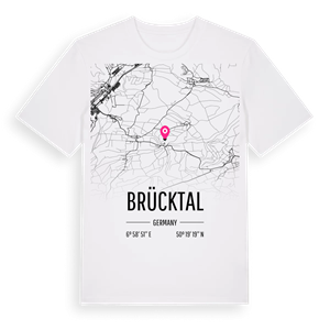 Brücktal karta t-shirt – ekologisk bomull t-shirt från Pinshirt