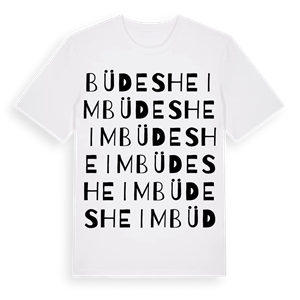 Büdesheim ordlek t-shirt – ekologisk bomull t-shirt från Pinshirt