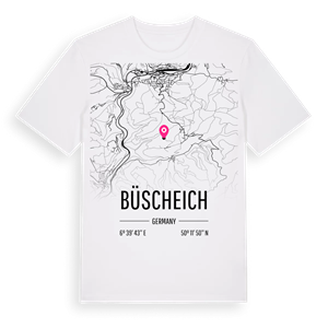 Büscheich karta t-shirt – ekologisk bomull t-shirt från Pinshirt