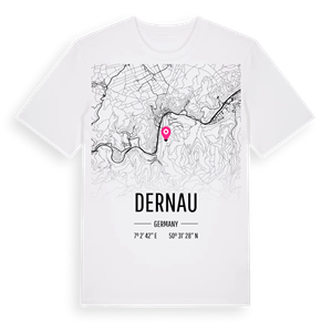 Dernau karta t-shirt – ekologisk bomull t-shirt från Pinshirt