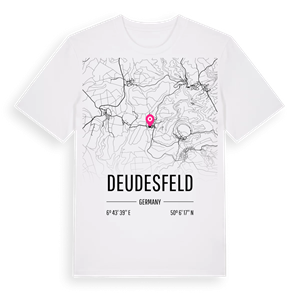 Deudesfeld karta t-shirt – ekologisk bomull t-shirt från Pinshirt