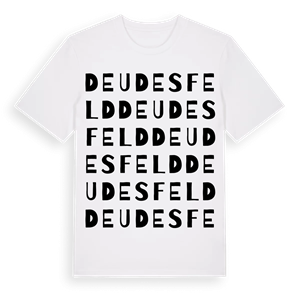 Deudesfeld ordlek t-shirt – ekologisk bomull t-shirt från Pinshirt