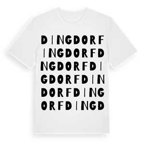 Dingdorf ordlek t-shirt – ekologisk bomull t-shirt från Pinshirt