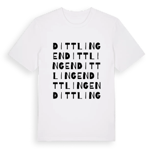 Dittlingen ordlek t-shirt – ekologisk bomull t-shirt från Pinshirt