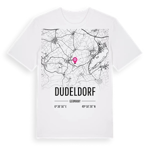 Dudeldorf karta t-shirt – ekologisk bomull t-shirt från Pinshirt