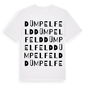 Dümpelfeld ordlek t-shirt – ekologisk bomull t-shirt från Pinshirt