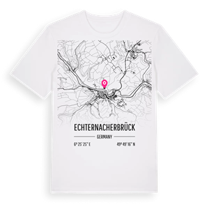 Echternacherbrück karta t-shirt – ekologisk bomull t-shirt från Pinshirt