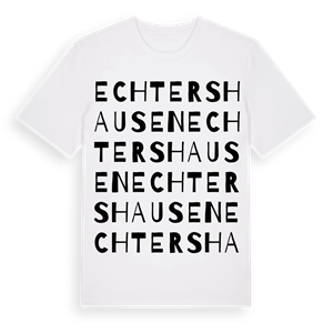 Echtershausen ordlek t-shirt – ekologisk bomull t-shirt från Pinshirt