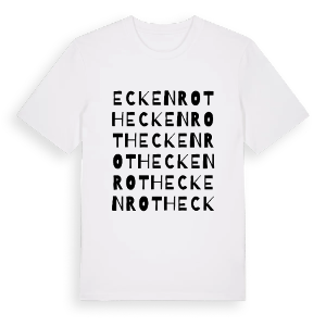Eckenroth ordlek t-shirt – ekologisk bomull t-shirt från Pinshirt