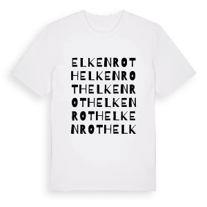 Elkenroth ordlek t-shirt – ekologisk bomull t-shirt från Pinshirt