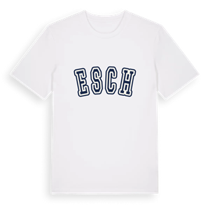 Esch college t-shirt – ekologisk bomull t-shirt från Pinshirt