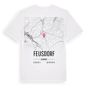 Feusdorf karta t-shirt – ekologisk bomull t-shirt från Pinshirt