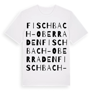 Fischbach-Oberraden ordlek t-shirt – ekologisk bomull t-shirt från Pinshirt