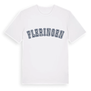 Fleringen college t-shirt – ekologisk bomull t-shirt från Pinshirt