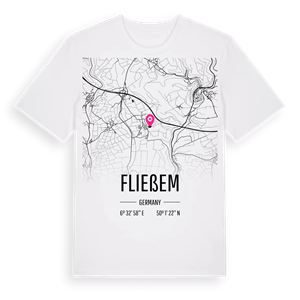 Fließem karta t-shirt – ekologisk bomull t-shirt från Pinshirt