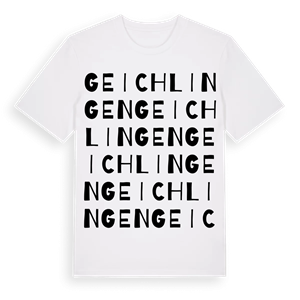 Geichlingen ordlek t-shirt – ekologisk bomull t-shirt från Pinshirt
