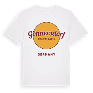 Gönnersdorf cirkel t-shirt – ekologisk bomull t-shirt från Pinshirt