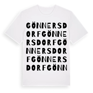 Gönnersdorf ordlek t-shirt – ekologisk bomull t-shirt från Pinshirt