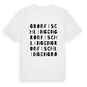Großfischlingen ordlek t-shirt – ekologisk bomull t-shirt från Pinshirt