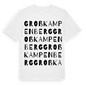 Großkampenberg ordlek t-shirt – ekologisk bomull t-shirt från Pinshirt