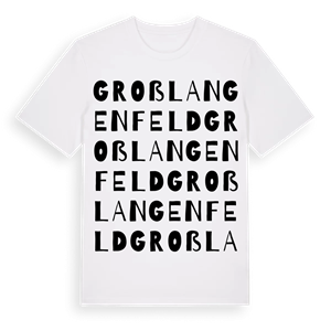 Großlangenfeld ordlek t-shirt – ekologisk bomull t-shirt från Pinshirt