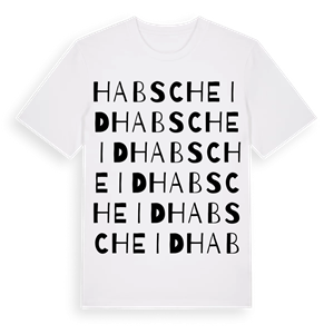 Habscheid ordlek t-shirt – ekologisk bomull t-shirt från Pinshirt