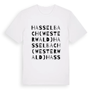Hasselbach (Westerwald) ordlek t-shirt – ekologisk bomull t-shirt från Pinshirt