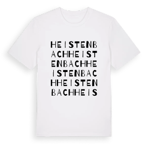 Heistenbach ordlek t-shirt – ekologisk bomull t-shirt från Pinshirt