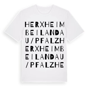 Herxheim bei Landau/Pfalz ordlek t-shirt – ekologisk bomull t-shirt från Pinshirt