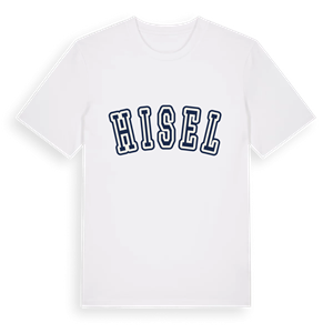 Hisel college t-shirt – ekologisk bomull t-shirt från Pinshirt