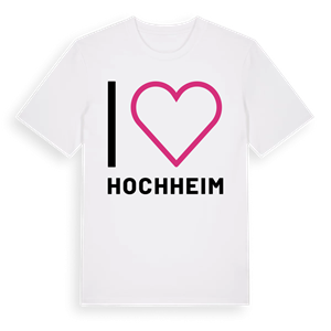 Jag älskar Hochheim t-shirt stort tryck – ekologisk bomull t-shirt från Pinshirt