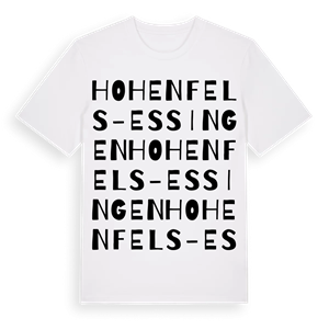 Hohenfels-Essingen ordlek t-shirt – ekologisk bomull t-shirt från Pinshirt