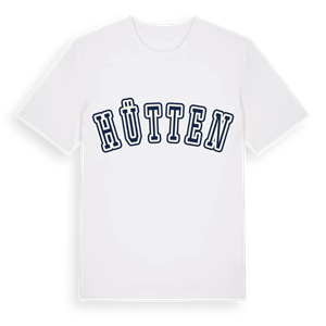 Hütten college t-shirt – ekologisk bomull t-shirt från Pinshirt