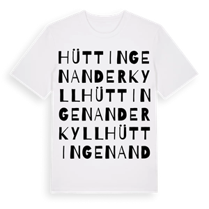 Hüttingen an der Kyll ordlek t-shirt – ekologisk bomull t-shirt från Pinshirt