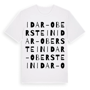 Idar-Oberstein ordlek t-shirt – ekologisk bomull t-shirt från Pinshirt