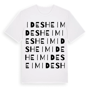 Idesheim ordlek t-shirt – ekologisk bomull t-shirt från Pinshirt