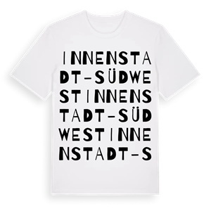 Innenstadt-Südwest ordlek t-shirt – ekologisk bomull t-shirt från Pinshirt