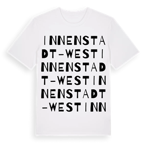 Innenstadt-West ordlek t-shirt – ekologisk bomull t-shirt från Pinshirt