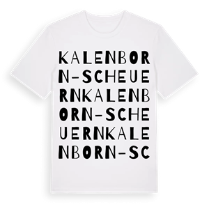 Kalenborn-Scheuern ordlek t-shirt – ekologisk bomull t-shirt från Pinshirt