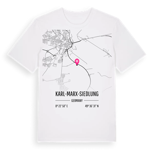 Karl-Marx-Siedlung karta t-shirt – ekologisk bomull t-shirt från Pinshirt