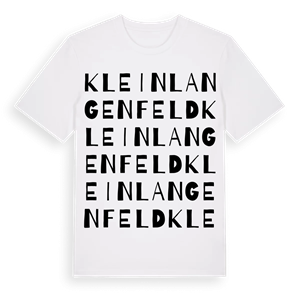 Kleinlangenfeld ordlek t-shirt – ekologisk bomull t-shirt från Pinshirt