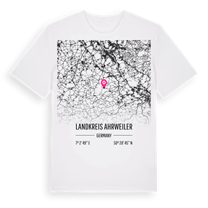 Landkreis Ahrweiler karta t-shirt – ekologisk bomull t-shirt från Pinshirt