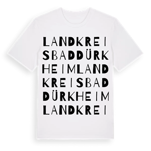 Landkreis Bad Dürkheim ordlek t-shirt – ekologisk bomull t-shirt från Pinshirt