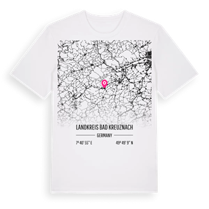 Landkreis Bad Kreuznach karta t-shirt – ekologisk bomull t-shirt från Pinshirt